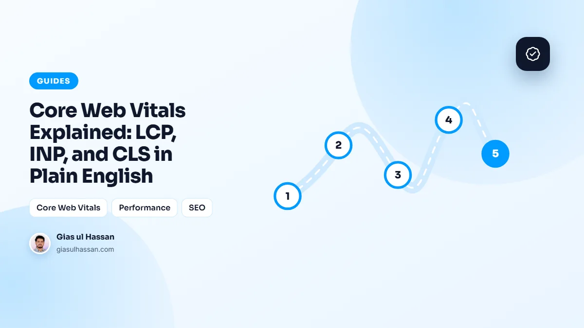 Illustration of a step-by-step roadmap — Core Web Vitals Explained: LCP, INP, and CLS in Plain English