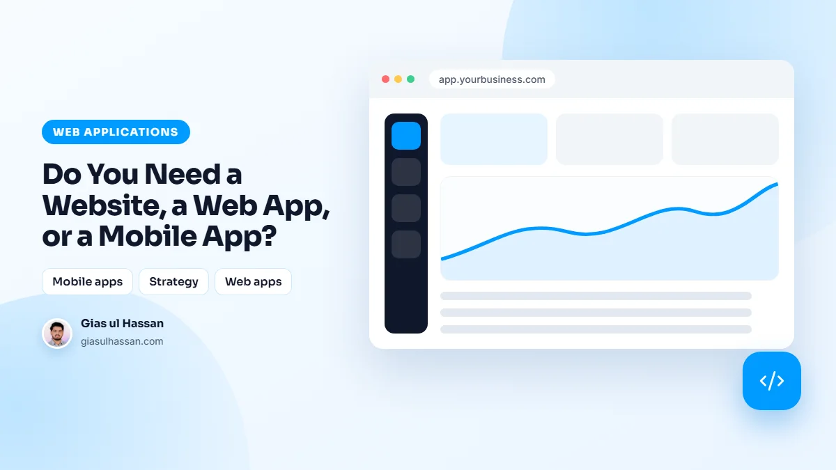 Illustration of a web application dashboard — Do You Need a Website, a Web App, or a Mobile App?