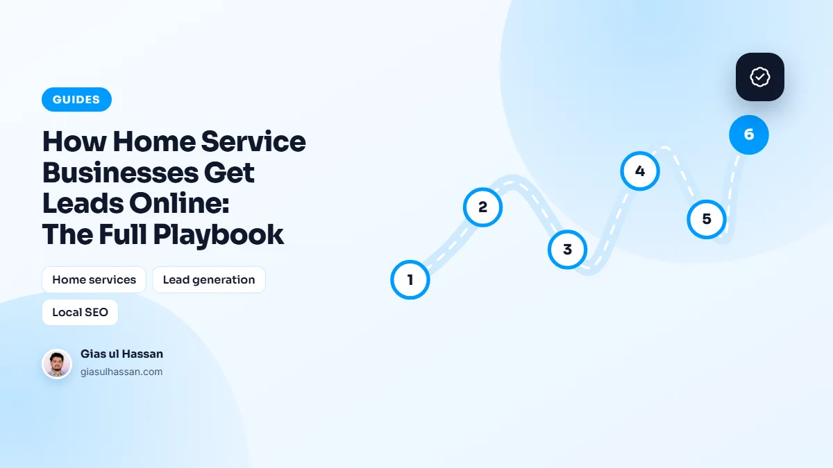 Illustration of a step-by-step roadmap — How Home Service Businesses Get Leads Online: The Full Playbook