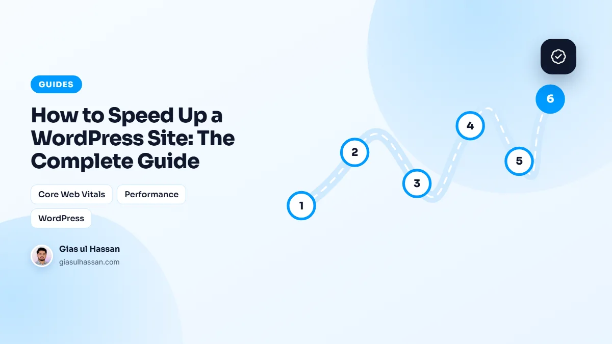 Illustration of a step-by-step roadmap — How to Speed Up a WordPress Site: The Complete Guide