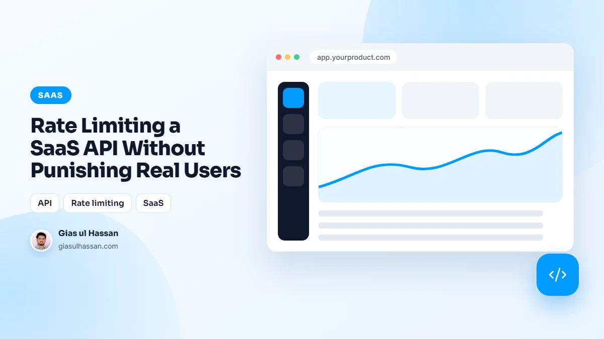Illustration of a web application dashboard — Rate Limiting a SaaS API Without Punishing Real Users