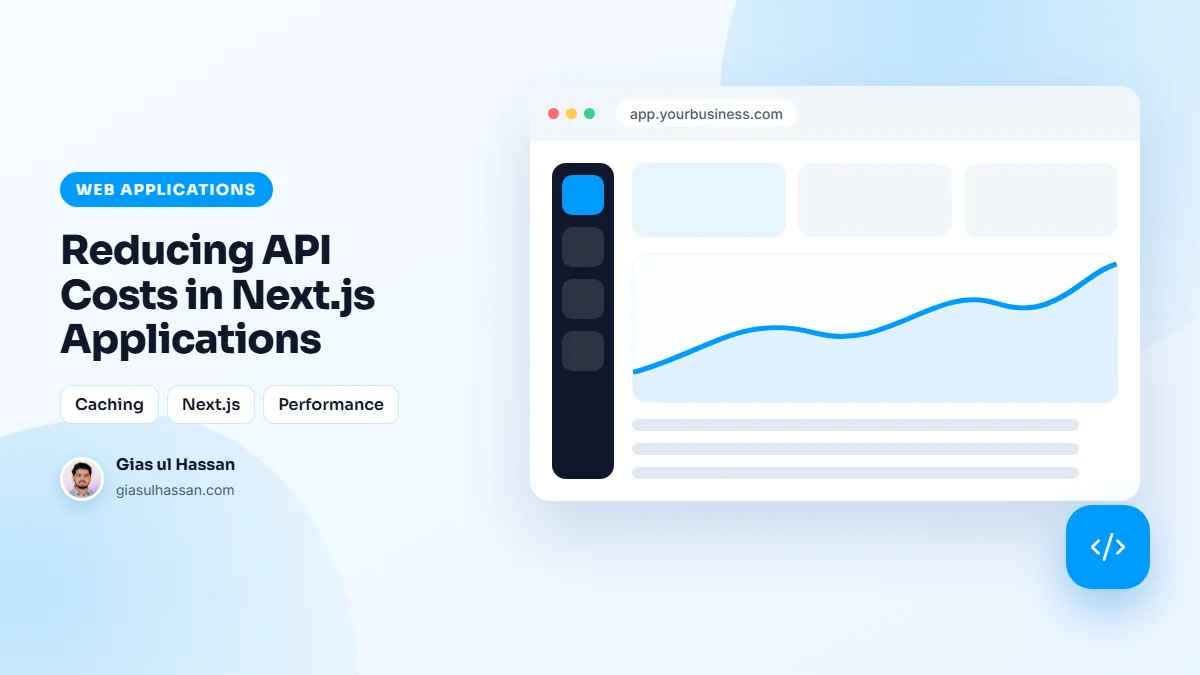 Illustration of a web application dashboard — Reducing API Costs in Next.js Applications