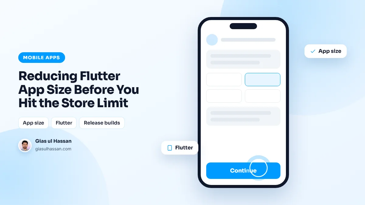 Illustration of a mobile screen with a simple, tap-friendly interface — Reducing Flutter App Size Before You Hit the Store Limit