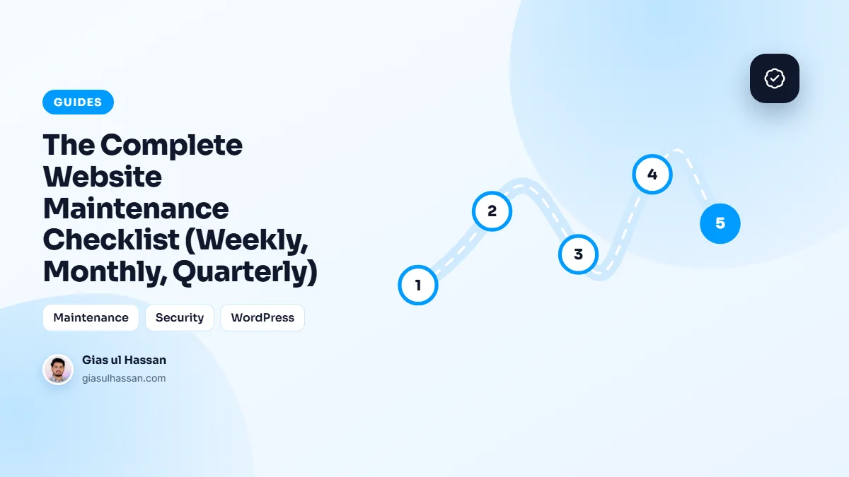 Illustration of a step-by-step roadmap — The Complete Website Maintenance Checklist (Weekly, Monthly, Quarterly)