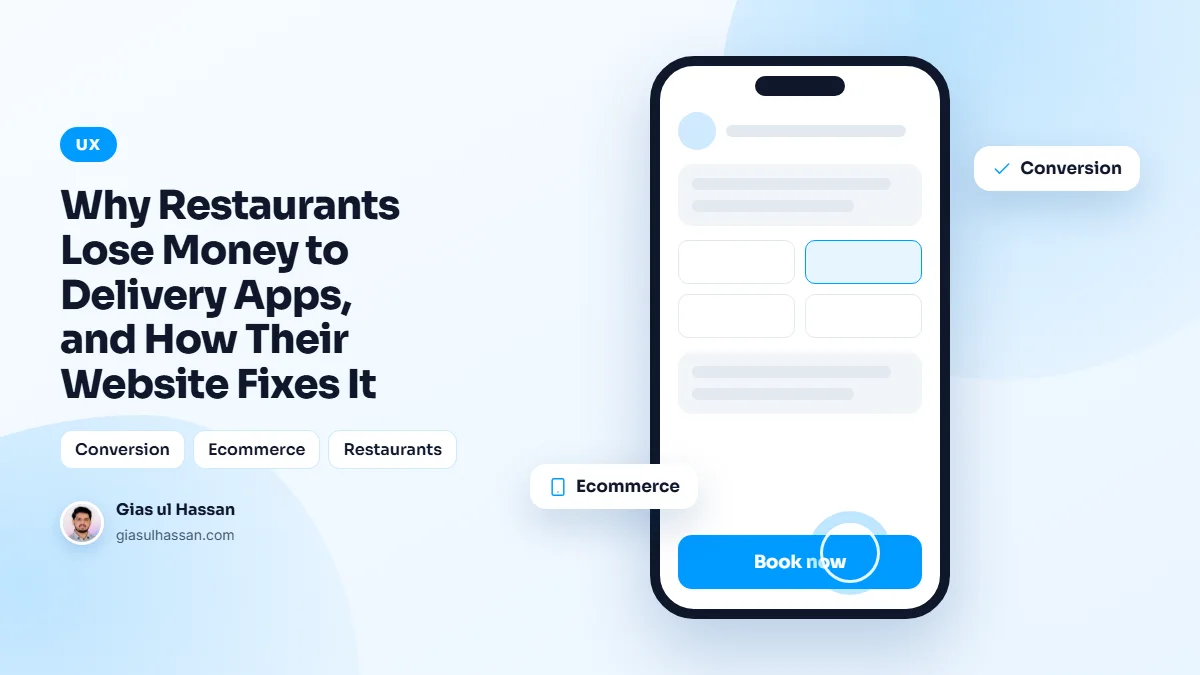 Illustration of a mobile screen with a simple, tap-friendly interface — Why Restaurants Lose Money to Delivery Apps, and How Their Website Fixes It