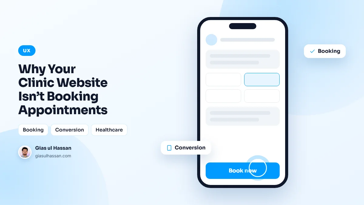 Illustration of a mobile screen with a simple, tap-friendly interface — Why Your Clinic Website Isn’t Booking Appointments