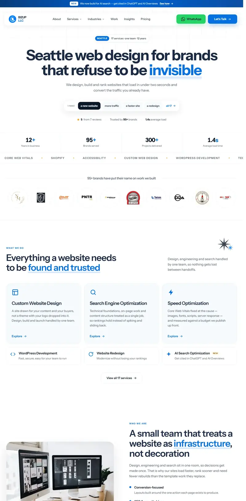 Bizup LLC website screenshot
