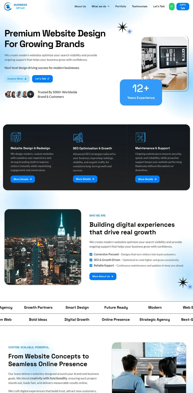 Business Up LLC website screenshot
