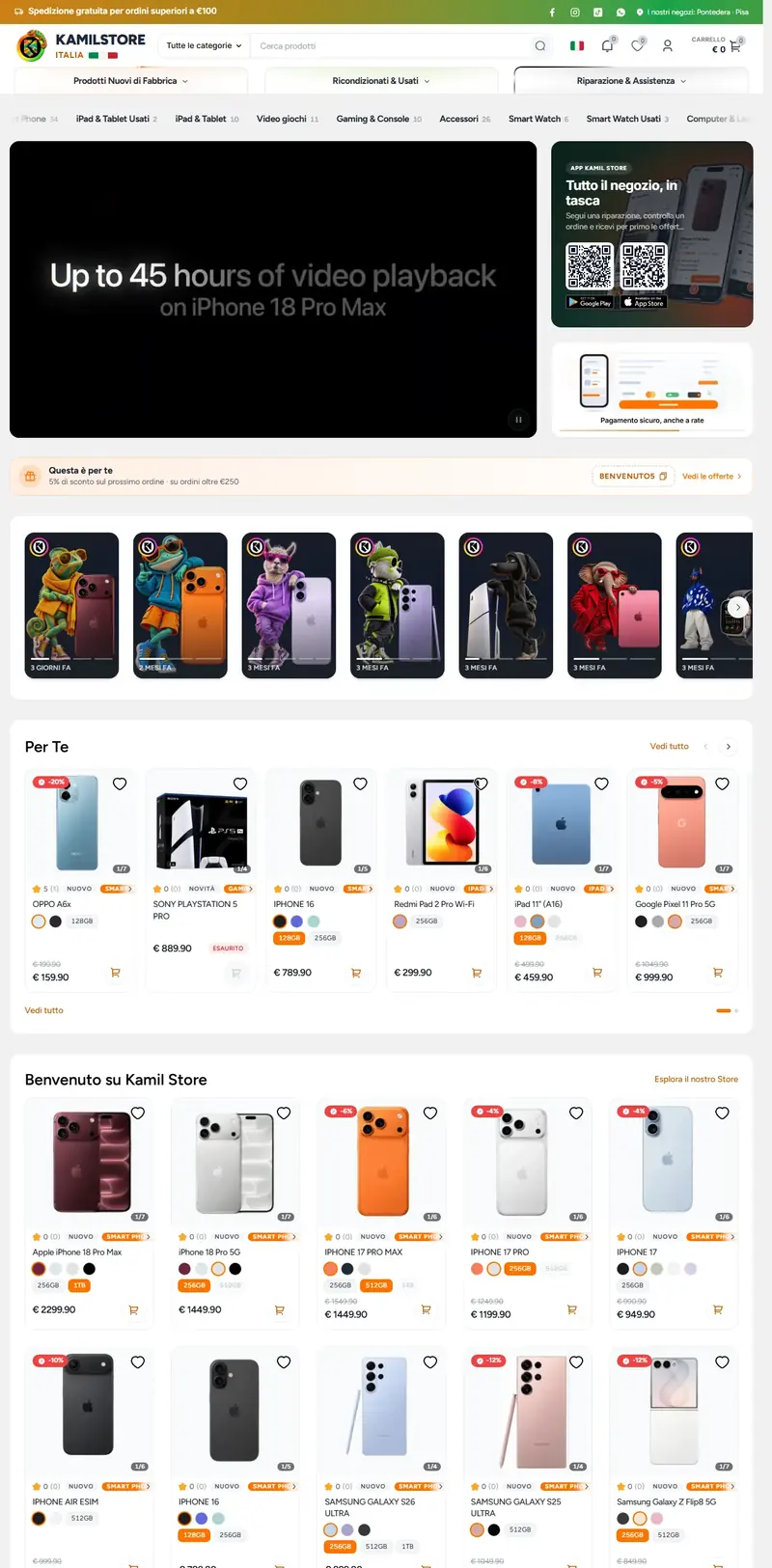 Kamil Store — E-commerce Platform website screenshot