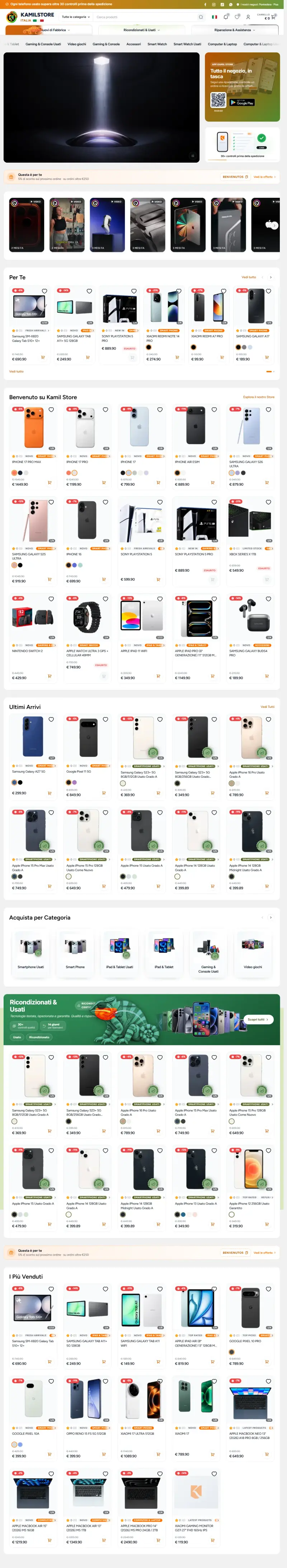 Kamil Store — E-commerce Platform website screenshot