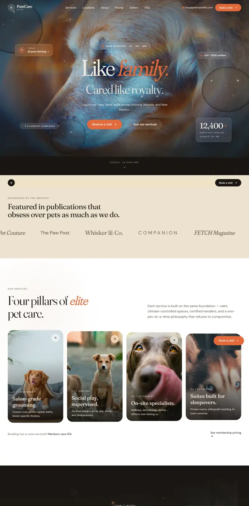 PawCare Elite website screenshot