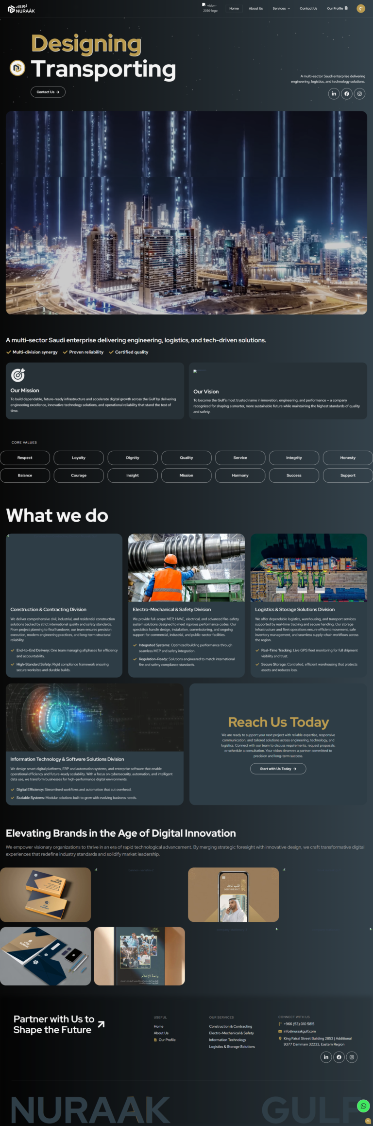 Nuraak Gulf Website