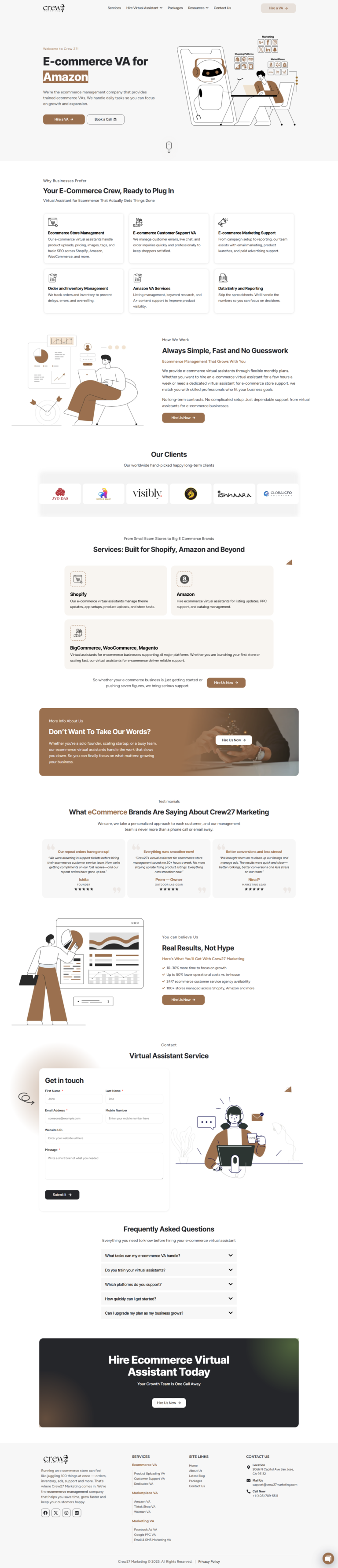 Crew27 marketing website by Gias ul hassan